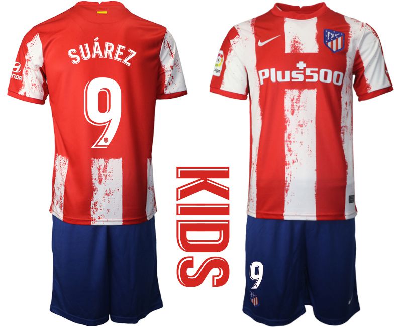 Youth 2021-2022 Club Atletico Madrid home red #9 Nike Soccer Jerseys